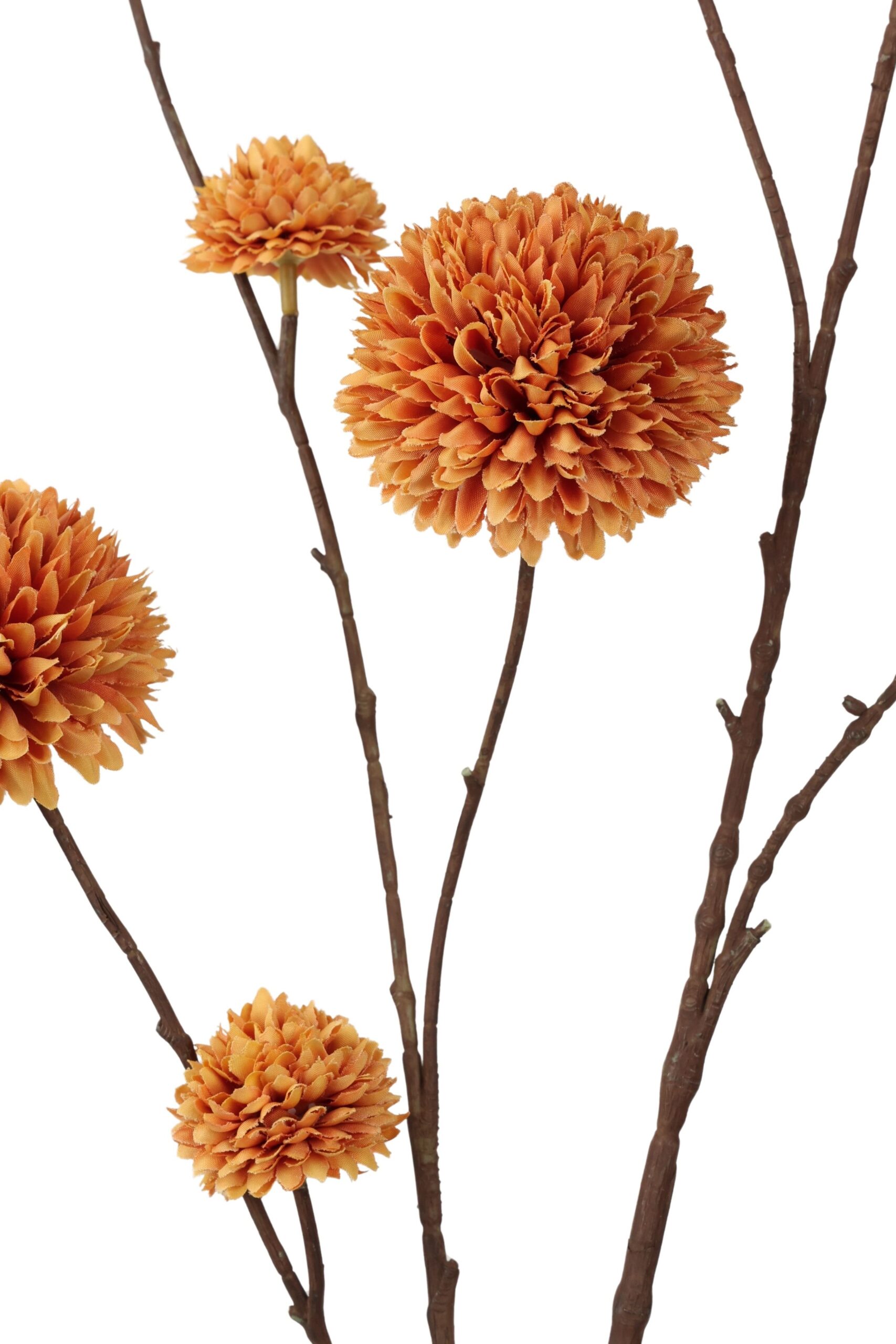 Pompom tak x 9 groot 98 cm zachtoranje, foto 2 van 2