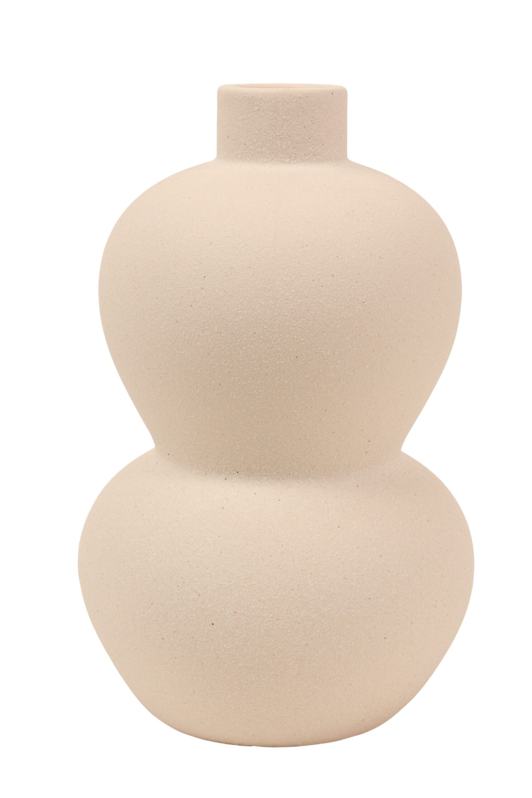 Vaas santorini 14.5 x 14.5 x 23 cm crème