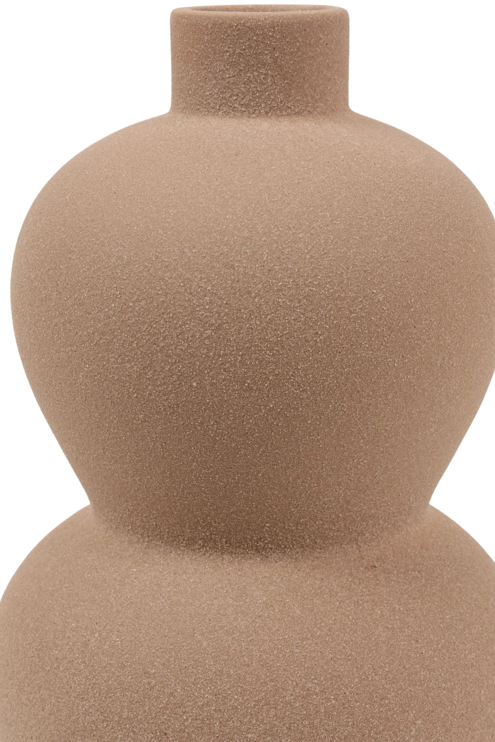 Vaas santorini 13 x 13 x 19 cm taupe, foto 2 van 2